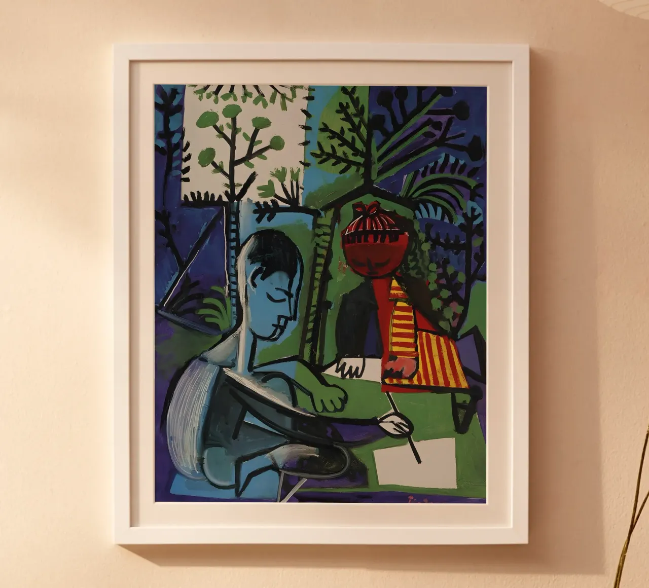 Picasso "Il pittore e la modella" Espressione cubista poster da homdeco