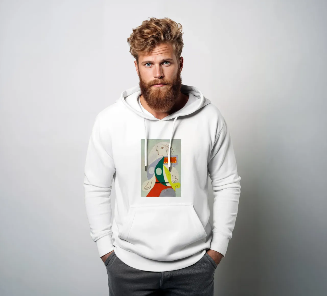 Picasso "Figure de profil" Gravure abstraite moderniste sweat à capuche de homdeco