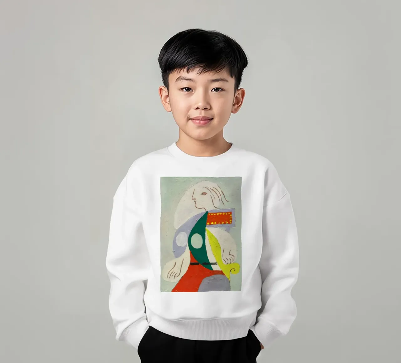 Picasso "Figure in Profile" Modernist Abstract Print kids sweatshirt by homdeco