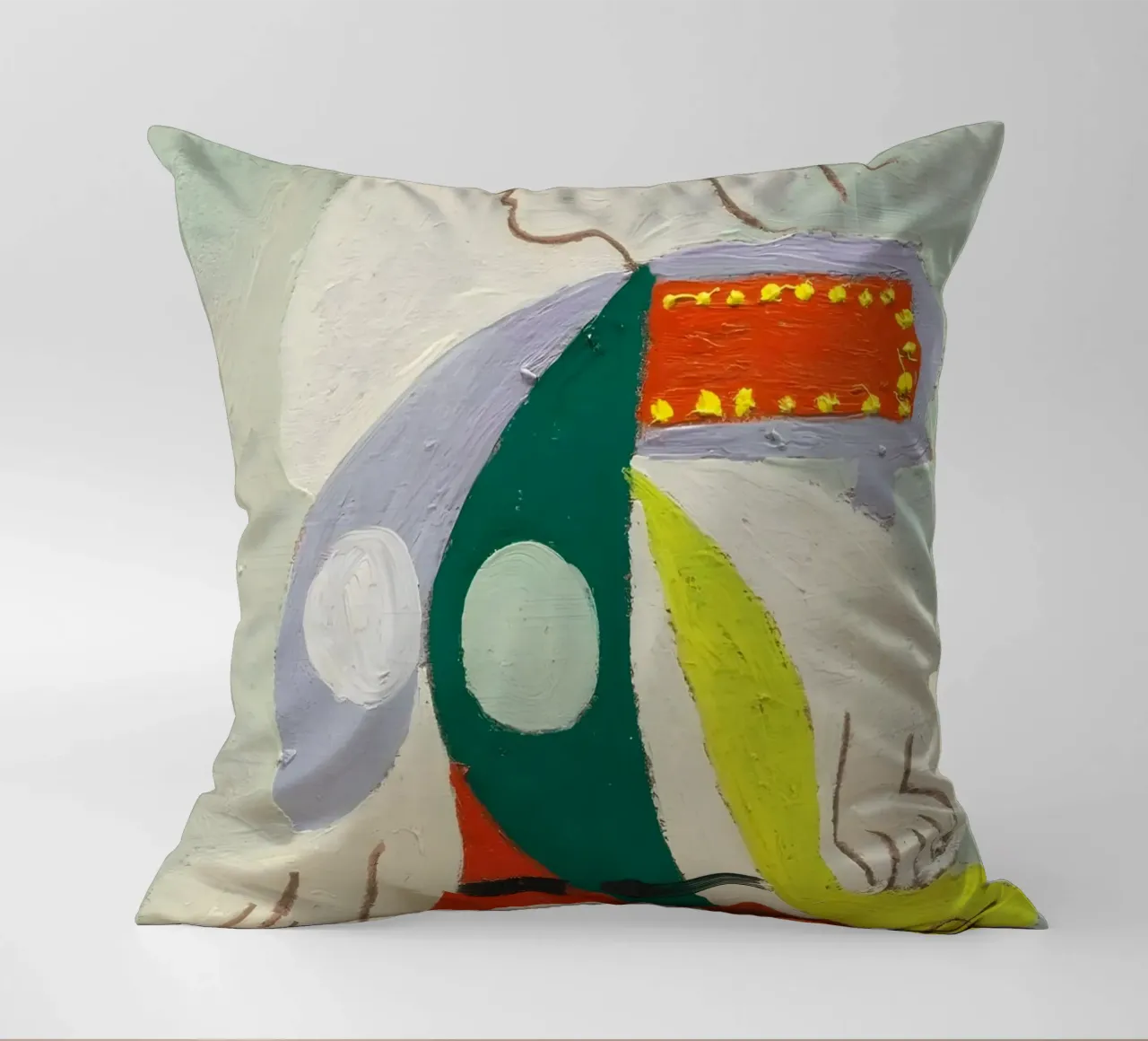 Picasso "Figure in Profile" Modernist Abstract Print decorative cushion by homdeco