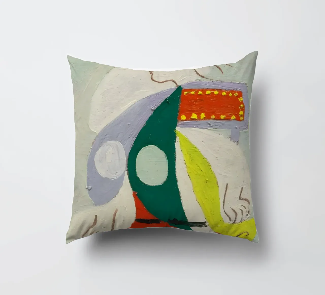 Picasso "Figure in Profile" Modernist Abstract Print decorative cushion by homdeco