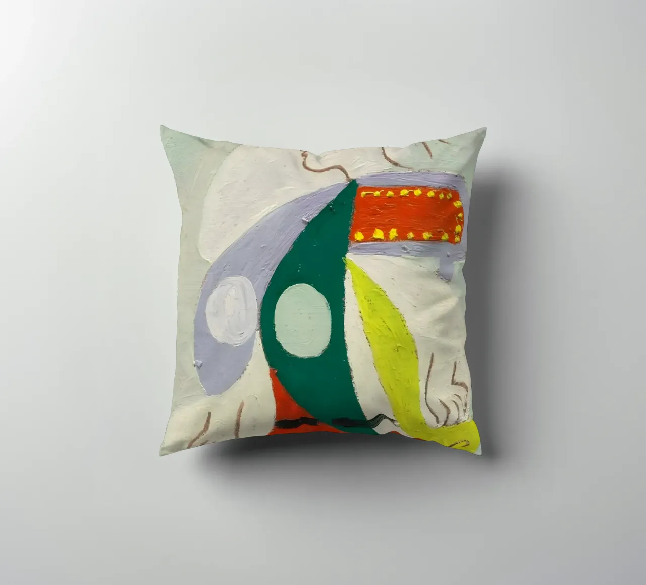 Picasso "Figure in Profile" Modernist Abstract Print decorative cushion by homdeco