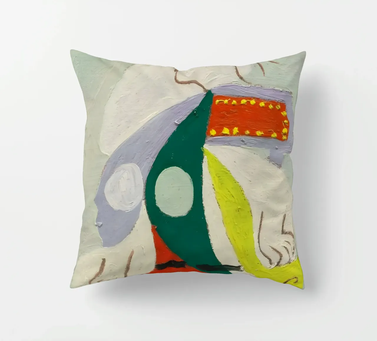 Picasso "Figure in Profile" Modernist Abstract Print decorative cushion by homdeco