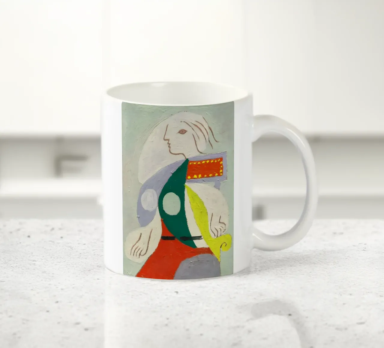 Picasso "Figure in Profile" Modernist Abstract Print ceramic mug by homdeco