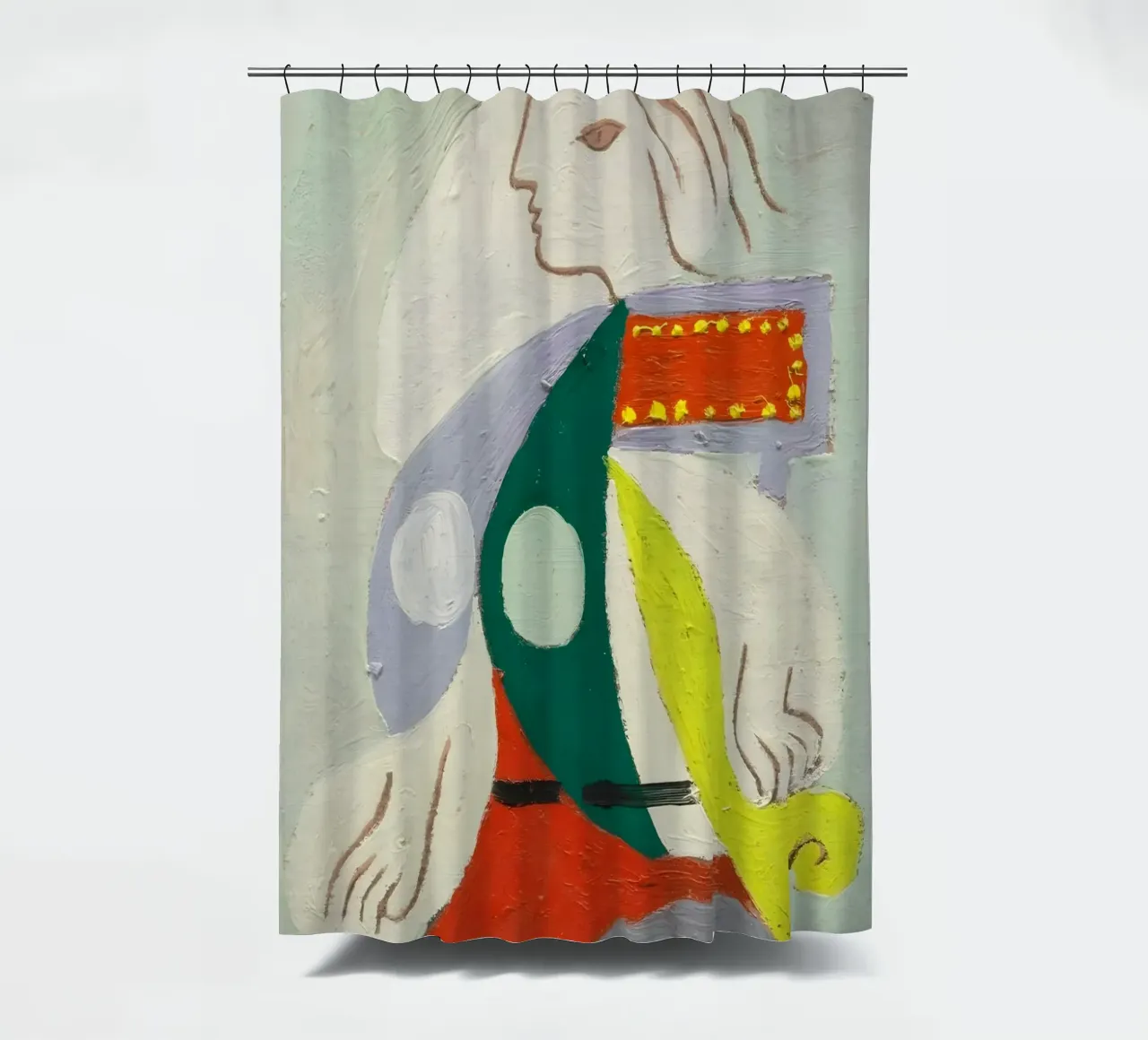 Picasso "Figure in Profile" Modernist Abstract Print shower curtain by homdeco