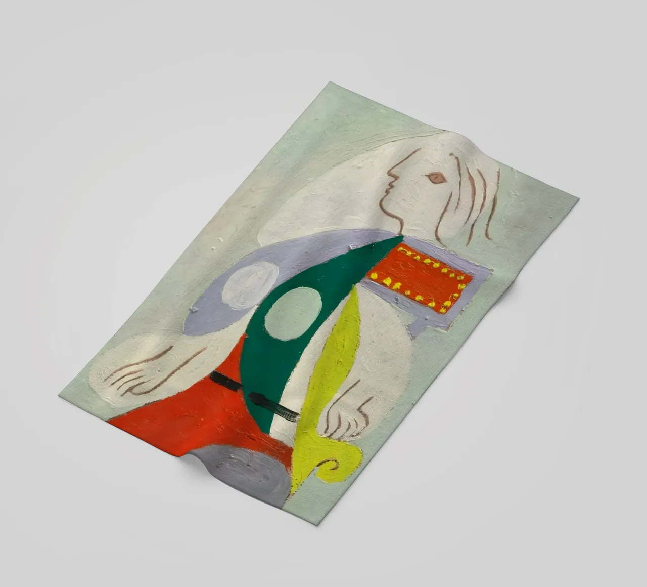 Picasso "Figure in Profile" Modernist Abstract Print beach towel by homdeco