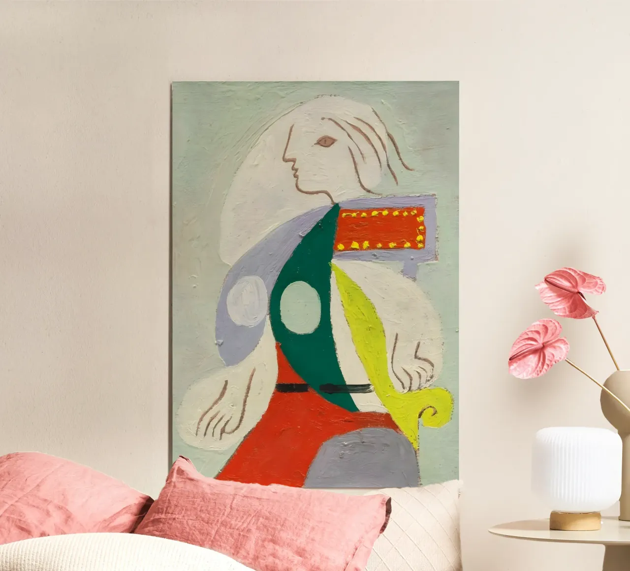 Picasso "Figure in Profile" Modernist Abstract Print alu-dibond by homdeco