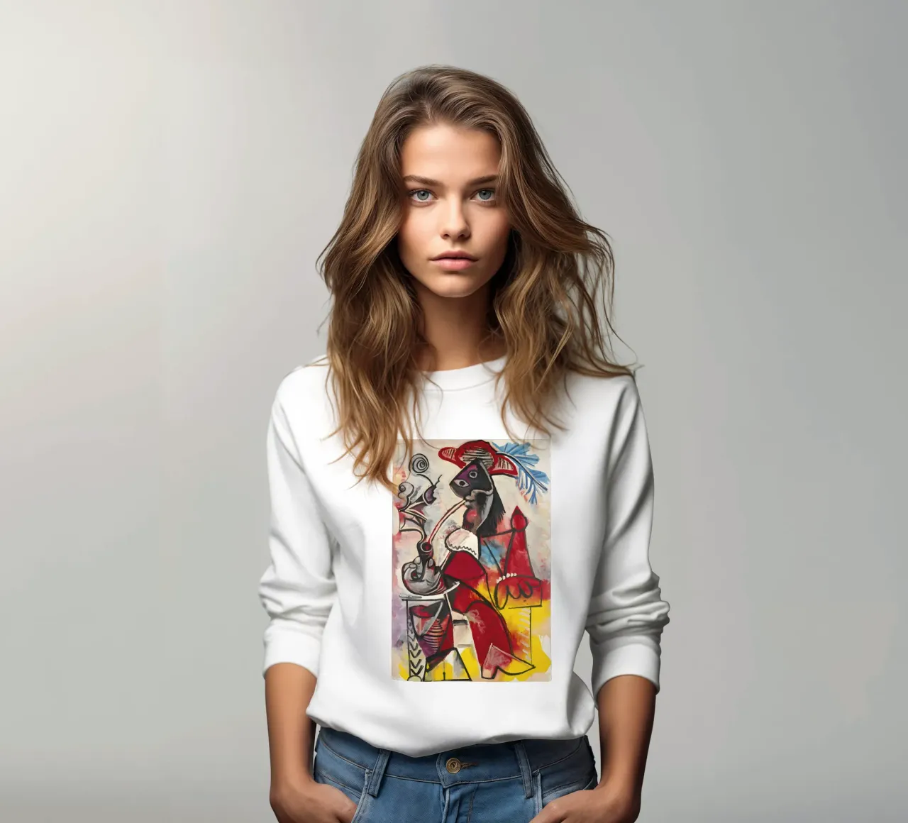 Picasso "Smoking Figure" Dynamic Abstract Masterpiece sweatshirt by homdeco