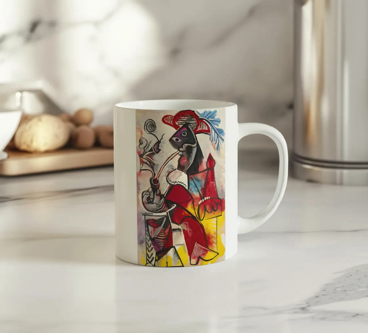 Picasso "Rokende Figuur" Dynamisch Abstract Meesterwerk keramische mok van homdeco