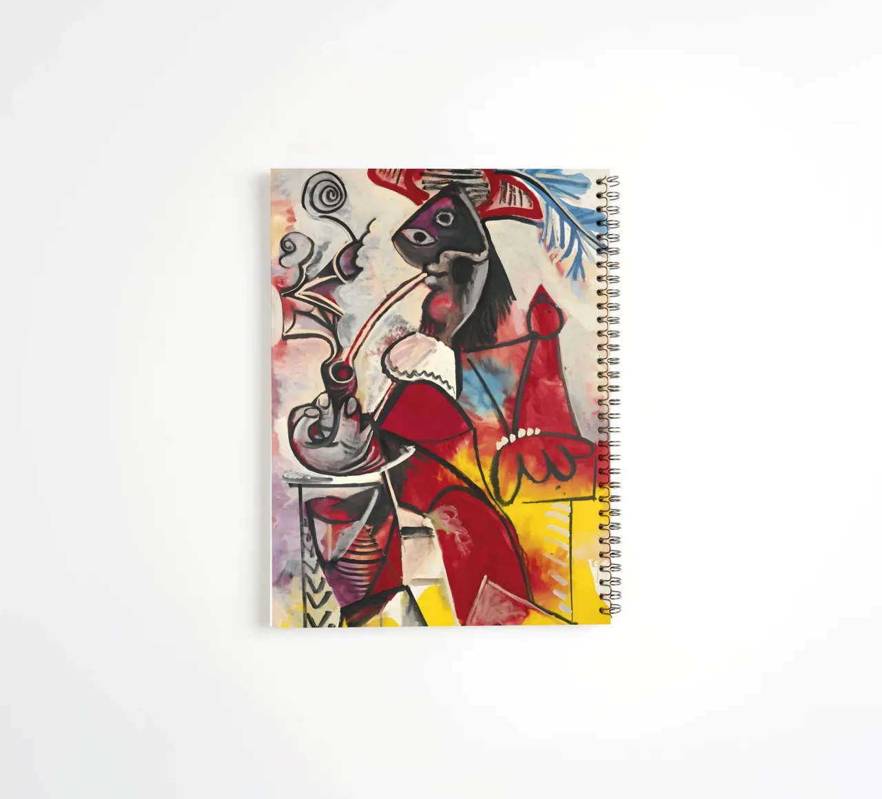 Picasso "Smoking Figure" Dynamic Abstract Masterpiece spiral notebook by homdeco