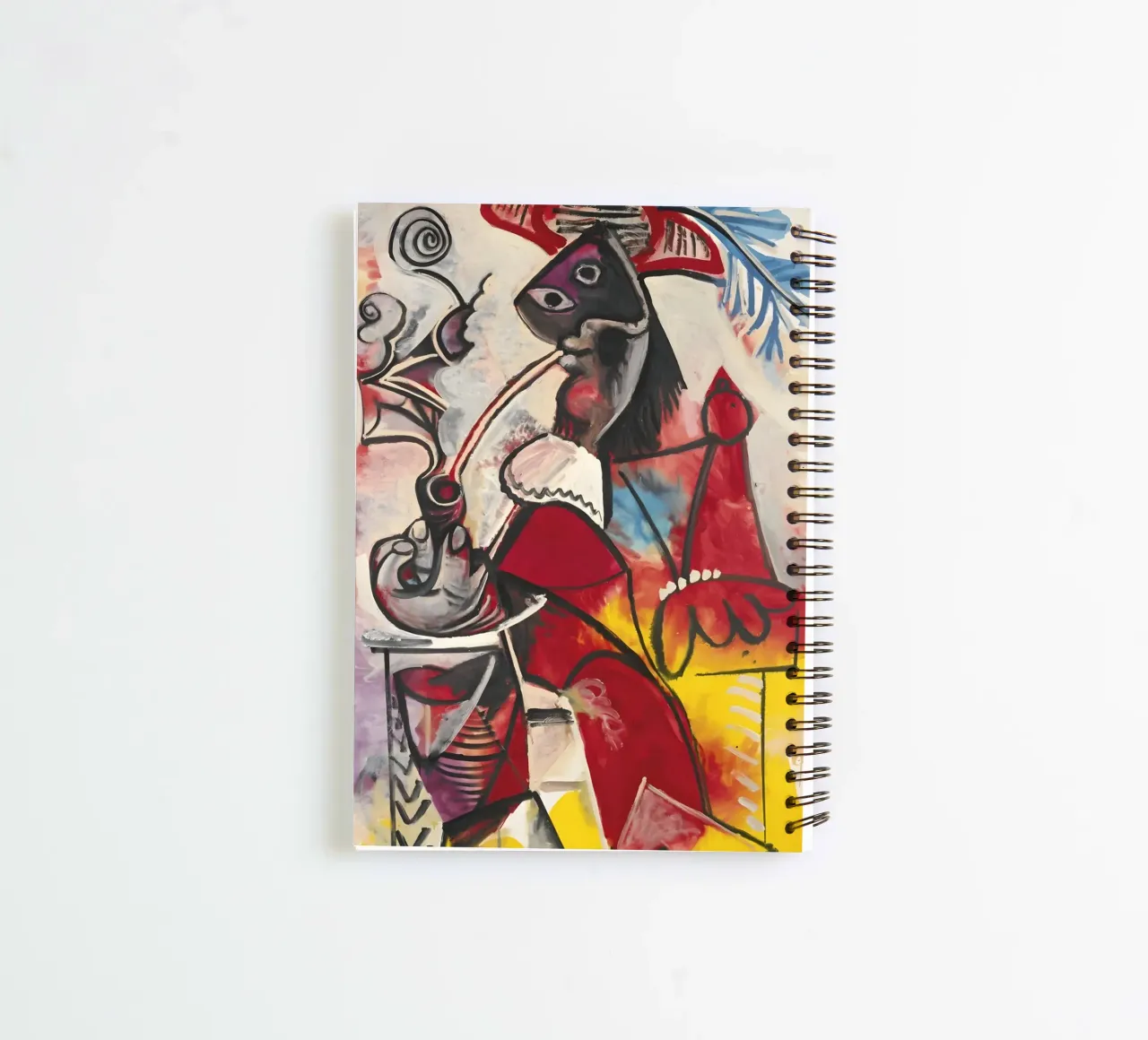 Picasso "Smoking Figure" Dynamic Abstract Masterpiece spiral notebook by homdeco