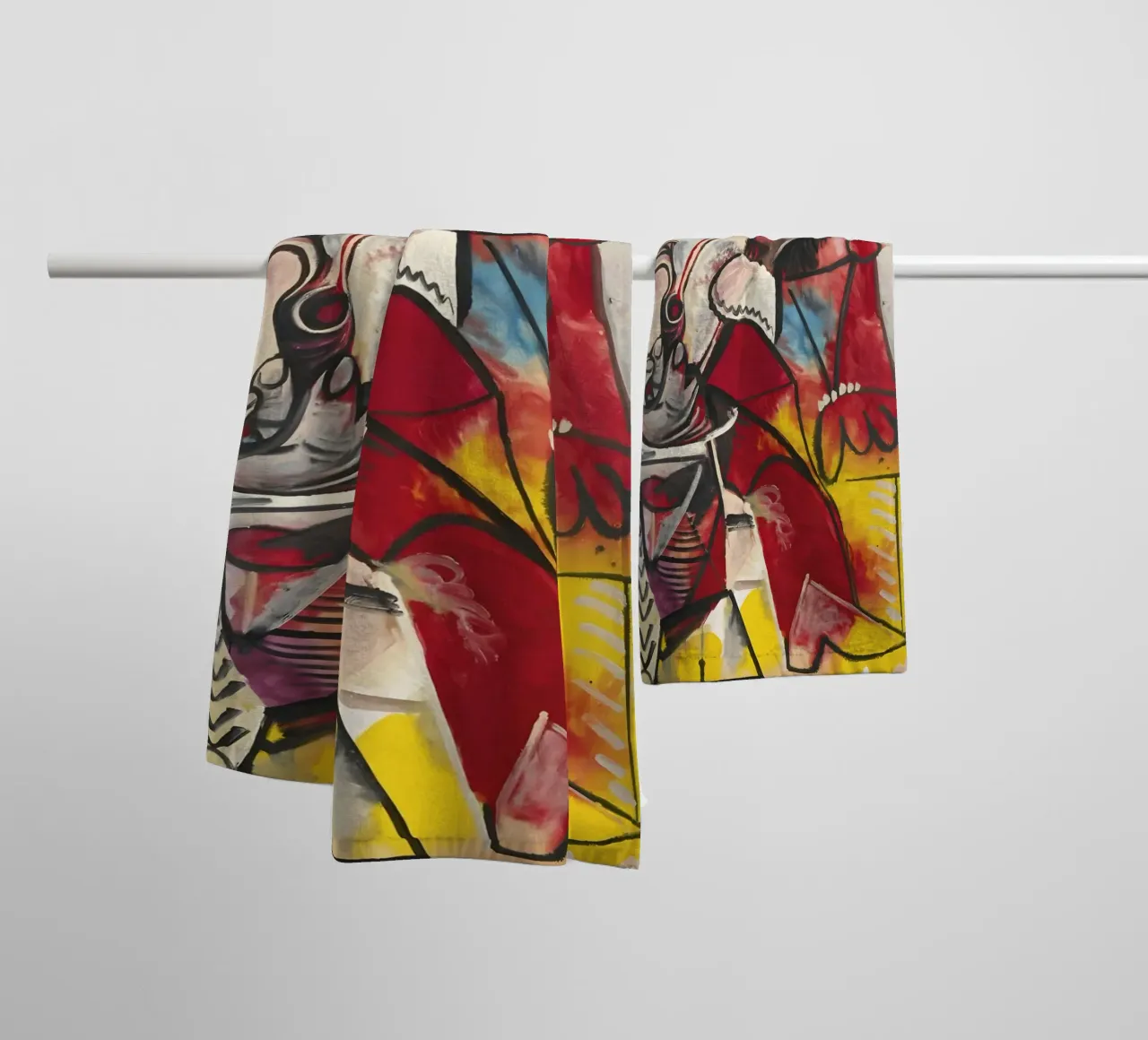 Picasso "Smoking Figure" Dynamic Abstract Masterpiece towel by homdeco