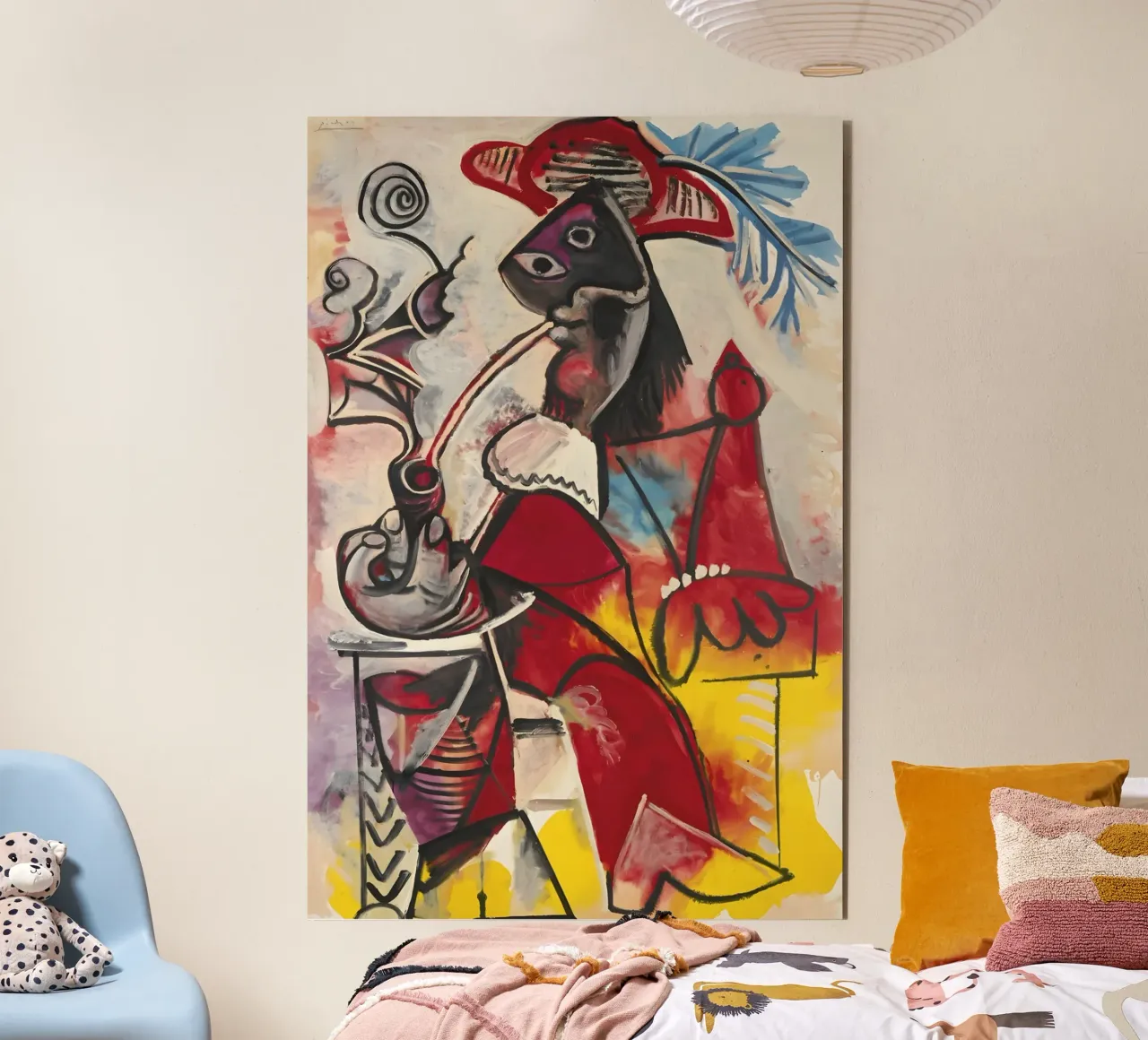 Picasso "Smoking Figure" Dynamic Abstract Masterpiece alu-dibond by homdeco