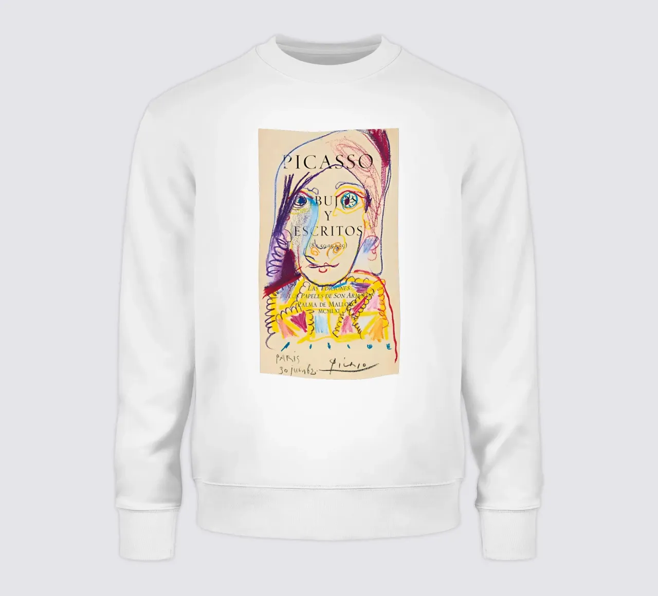 Picasso "Disegni e scritture" Stampa ritratto espressivo felpa da homdeco