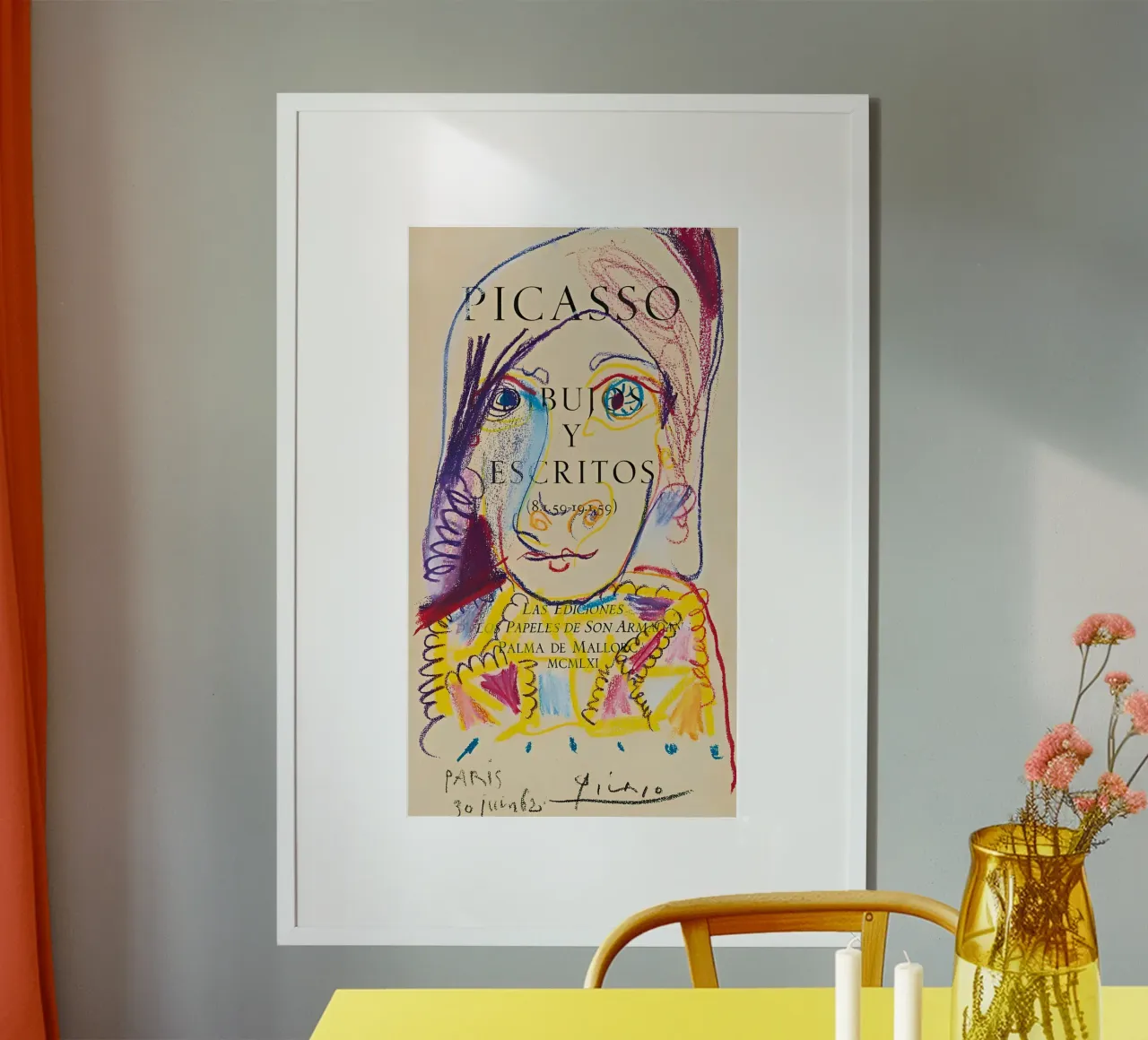 Picasso "Drawings and Writings" Expressive Portrait Print poster by homdeco
