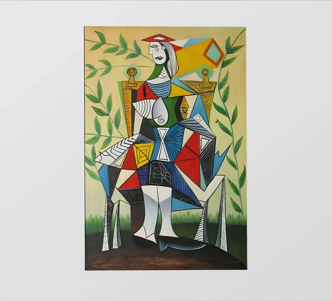 Picasso "Donna in poltrona", capolavoro cubista pellicola backlit da homdeco