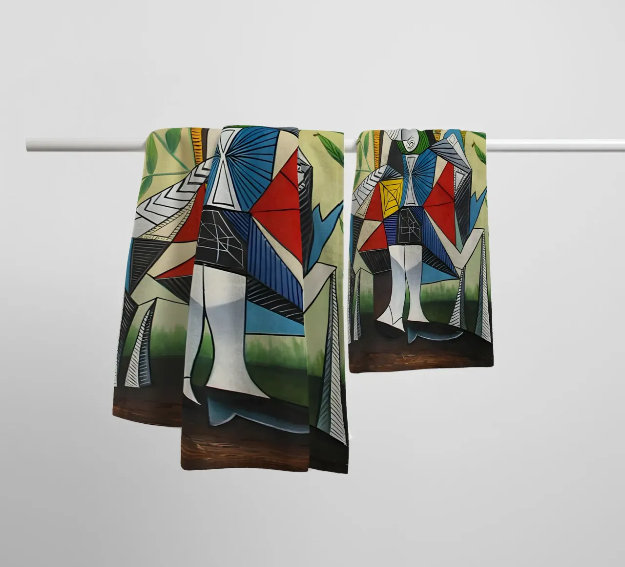 Picasso "Donna in poltrona", capolavoro cubista asciugamano da bagno da homdeco