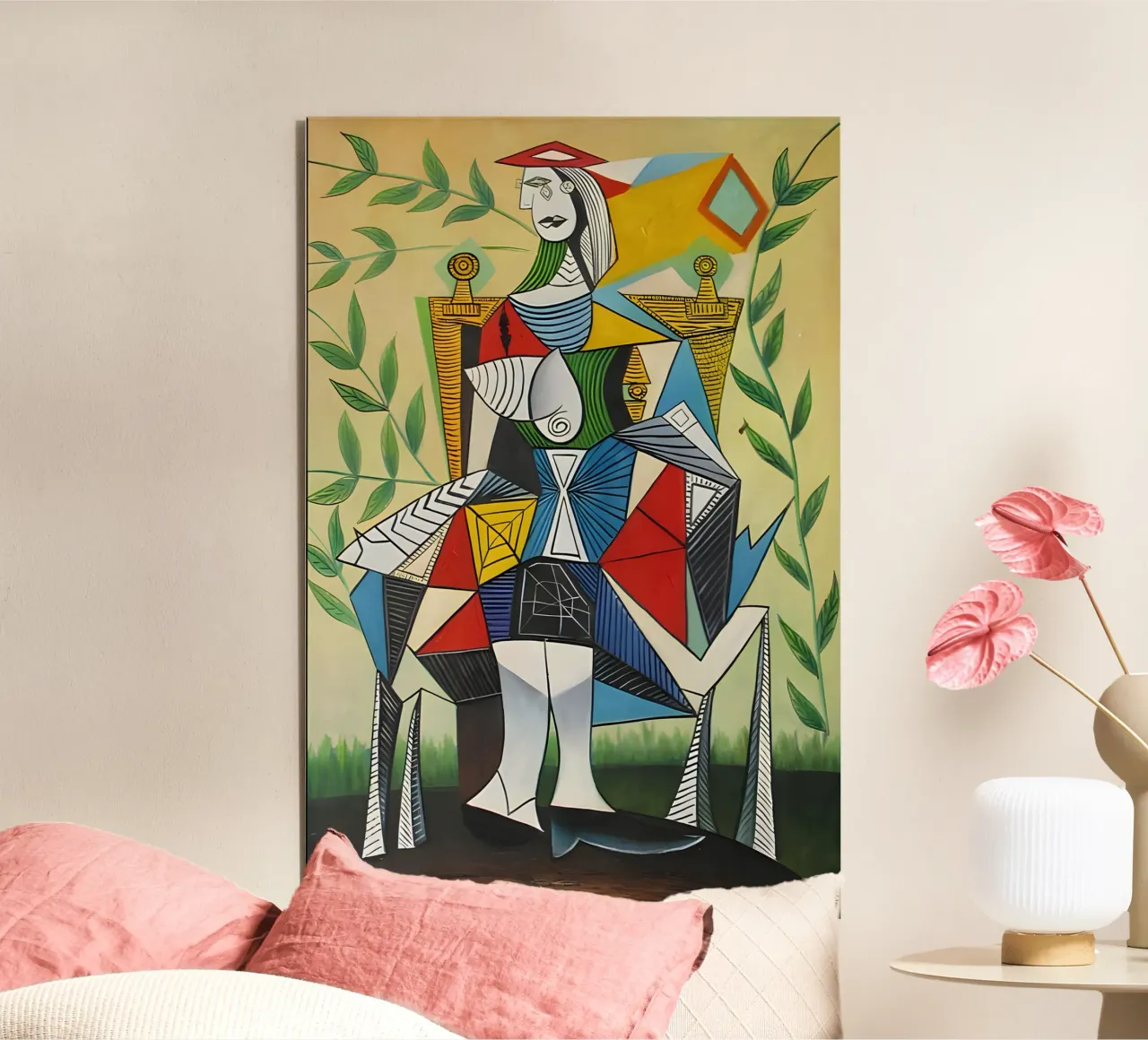 Picasso "Woman in Armchair" Cubist Masterpiece forex plate by homdeco