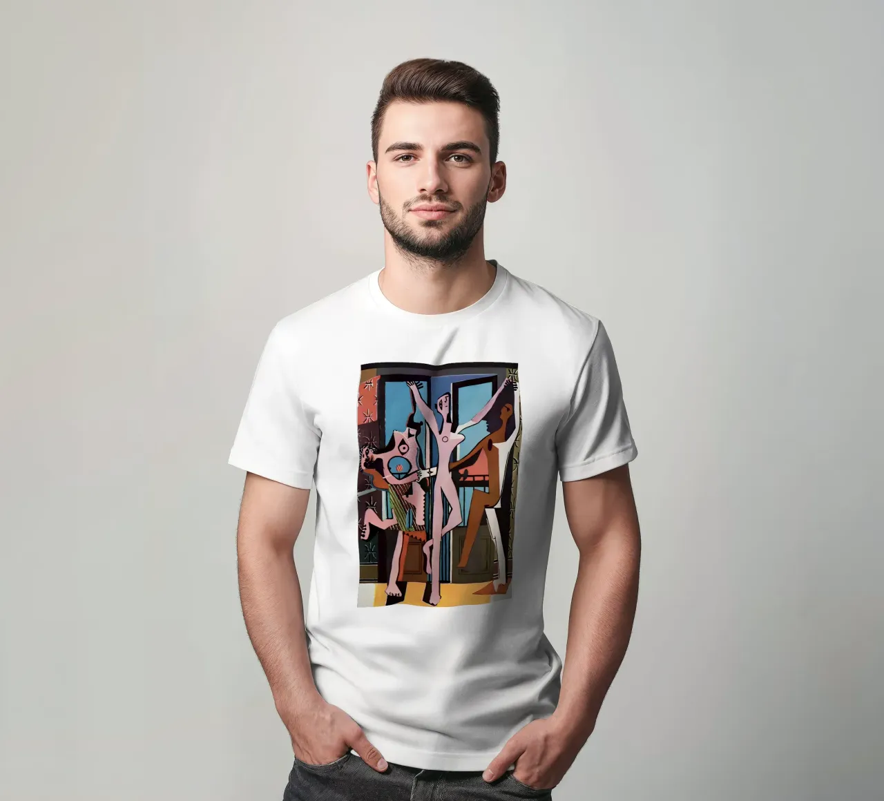 Picasso "The Dance" Cubist Joy Abstract t-shirt by homdeco