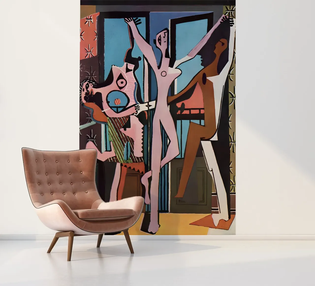 Picasso "La Danza" Cubista Alegría Abstracto papel para pared de homdeco