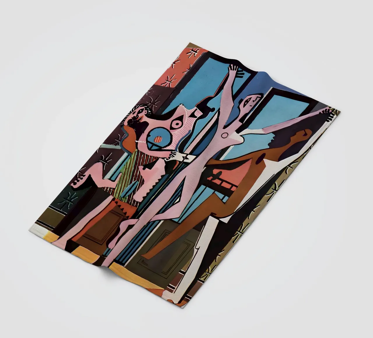 Picasso "The Dance" Cubist Joy Abstract fleece blanket by homdeco