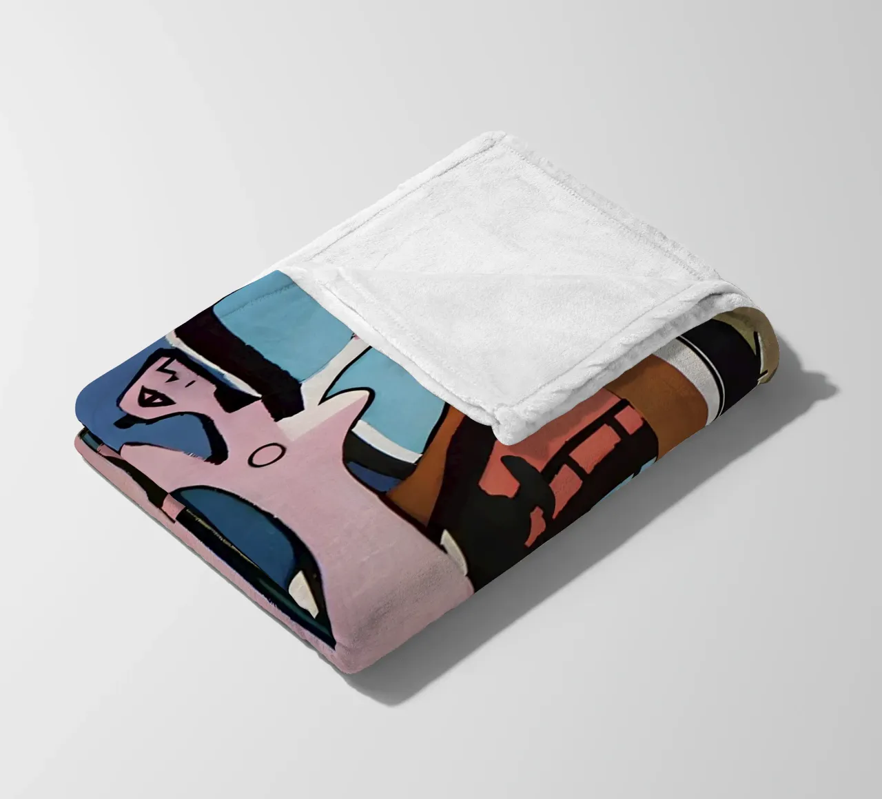Picasso "The Dance" Cubist Joy Abstract fleece blanket by homdeco