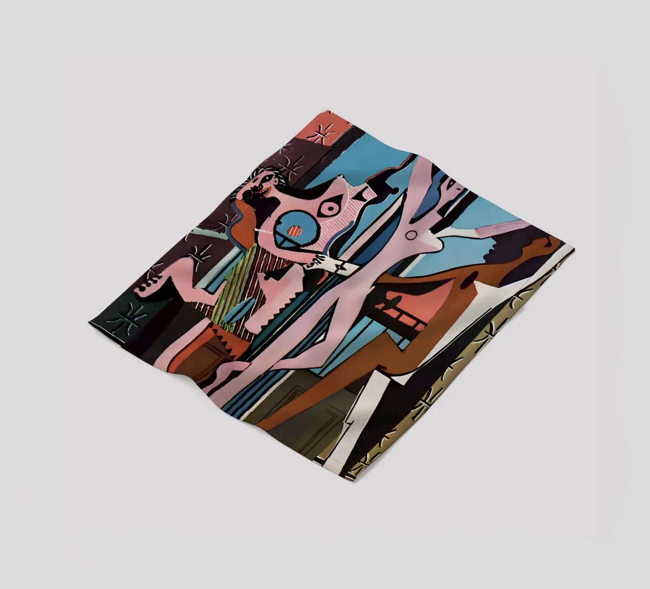 Picasso "The Dance" Cubist Joy Abstract fleece blanket by homdeco
