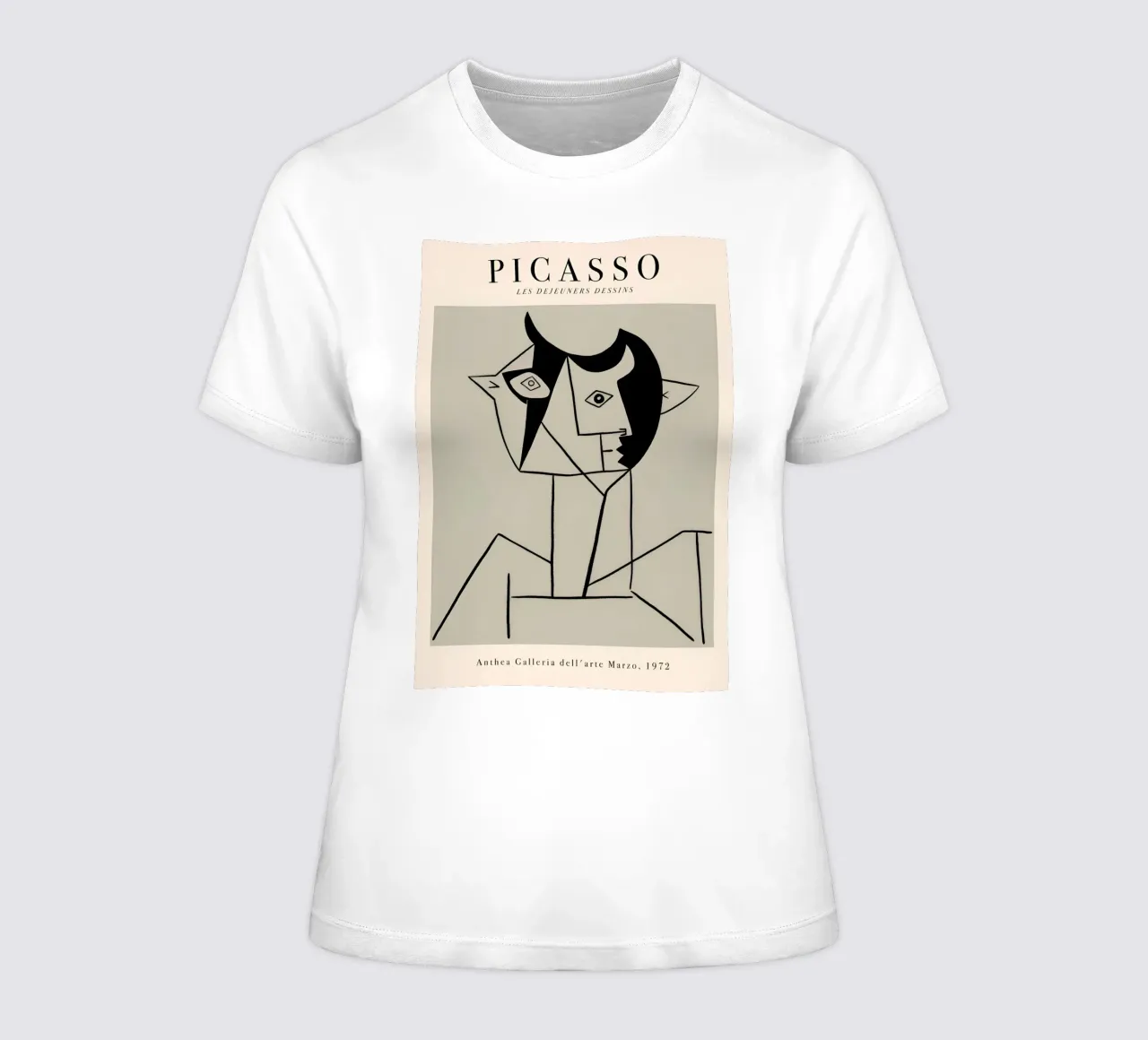 Picasso "Les Déjeuners" Abstract Cubist Print women's fitted t-shirt by homdeco