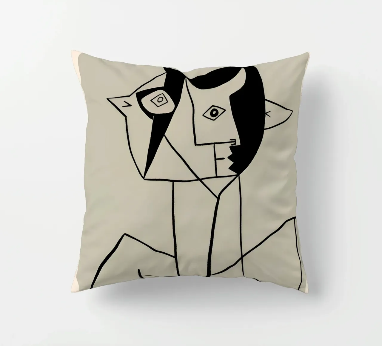 Picasso "Les Déjeuners" Abstract Cubist Print decorative cushion by homdeco