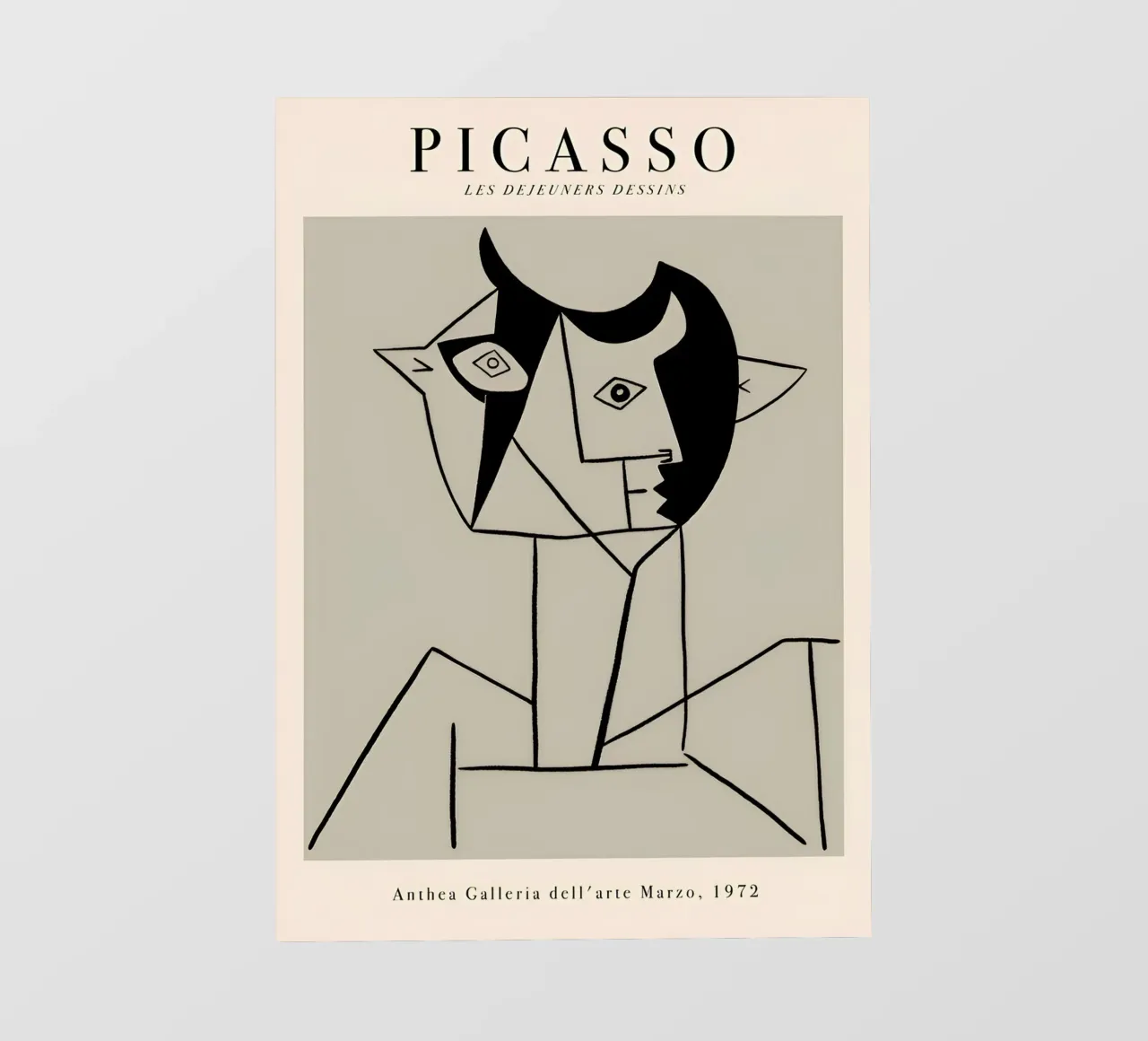 Picasso "Les Déjeuners" Abstract Cubist Print Backlit Folie von homdeco