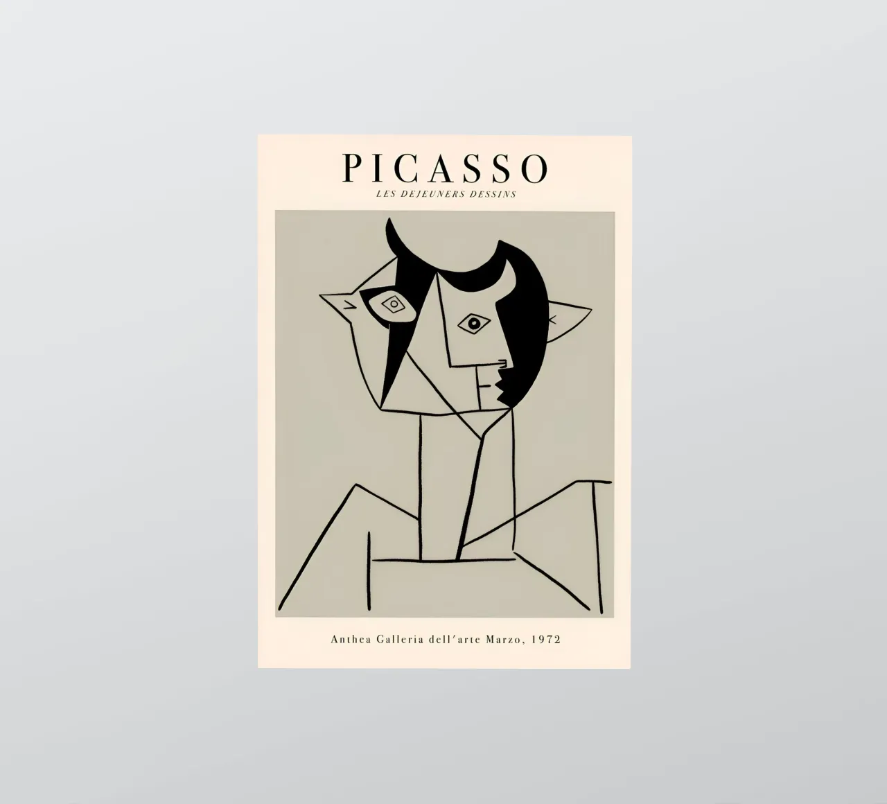 Picasso "Les Déjeuners" Abstract Cubist Print autocollant de homdeco