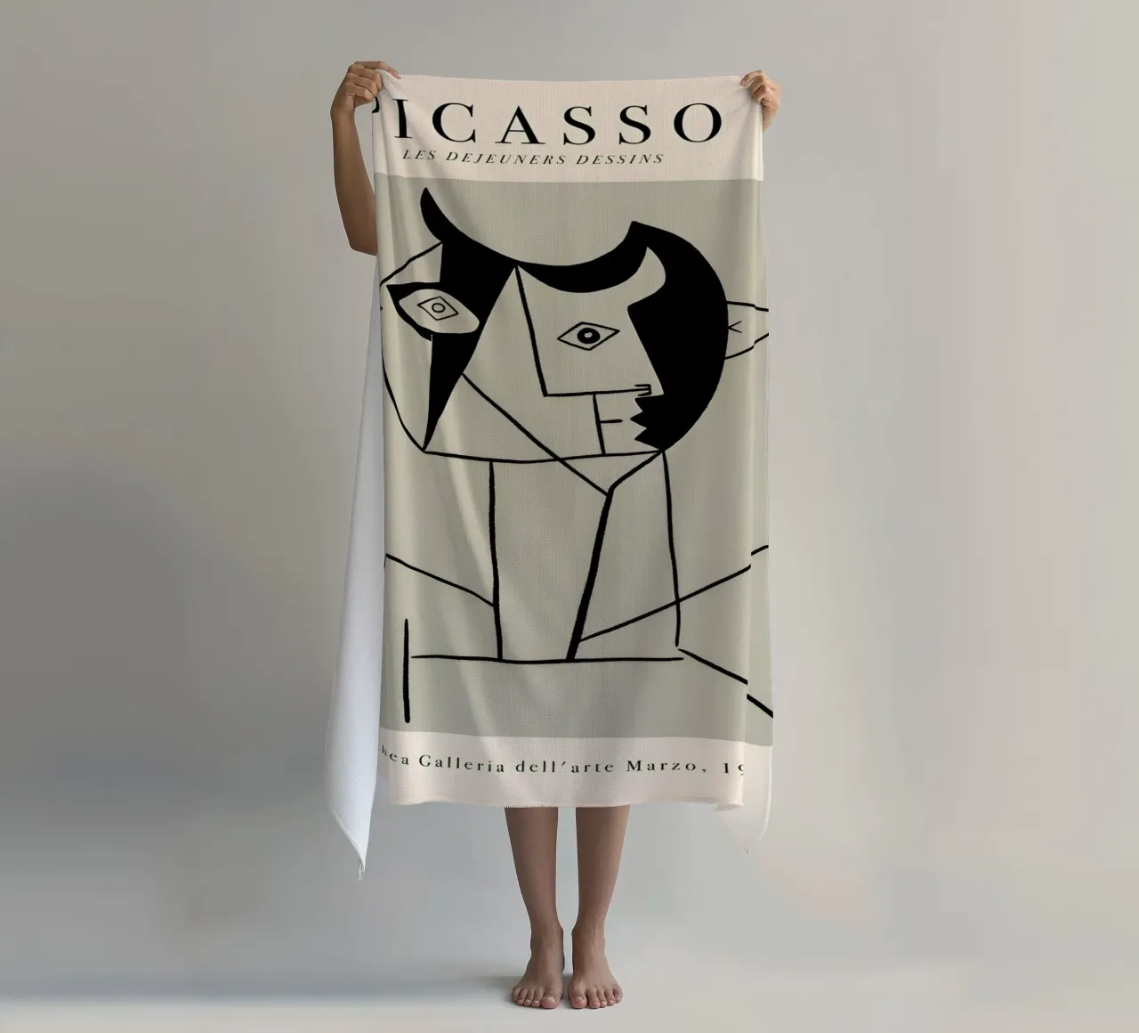 Picasso "Les Déjeuners" Abstract Cubist Print Strandtuch von homdeco