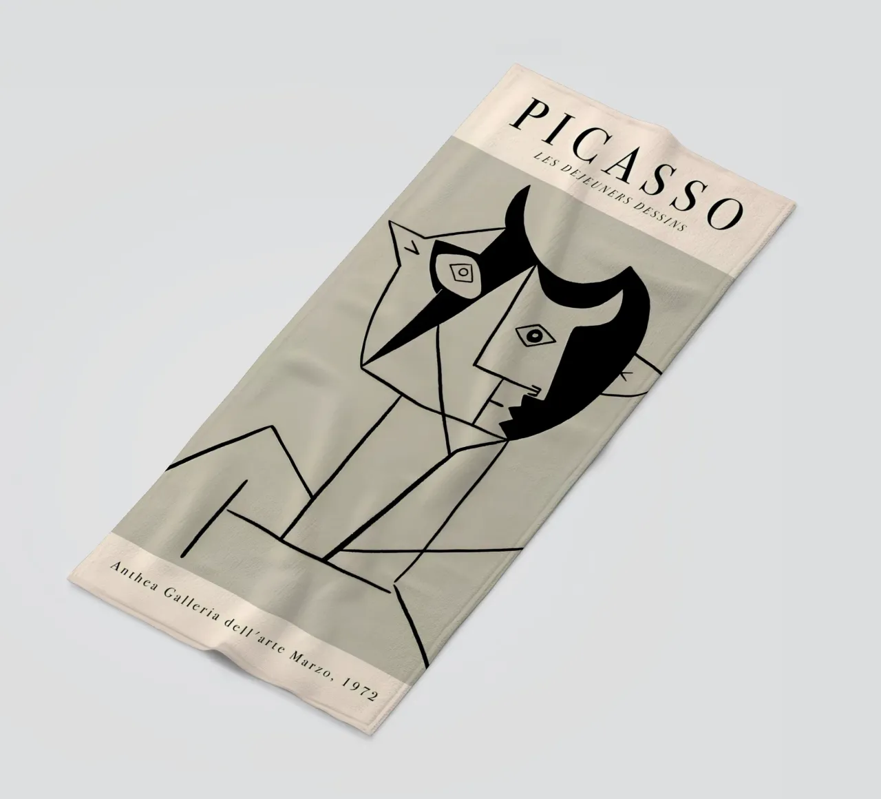 Picasso "Les Déjeuners" Abstract Cubist Print Strandtuch von homdeco