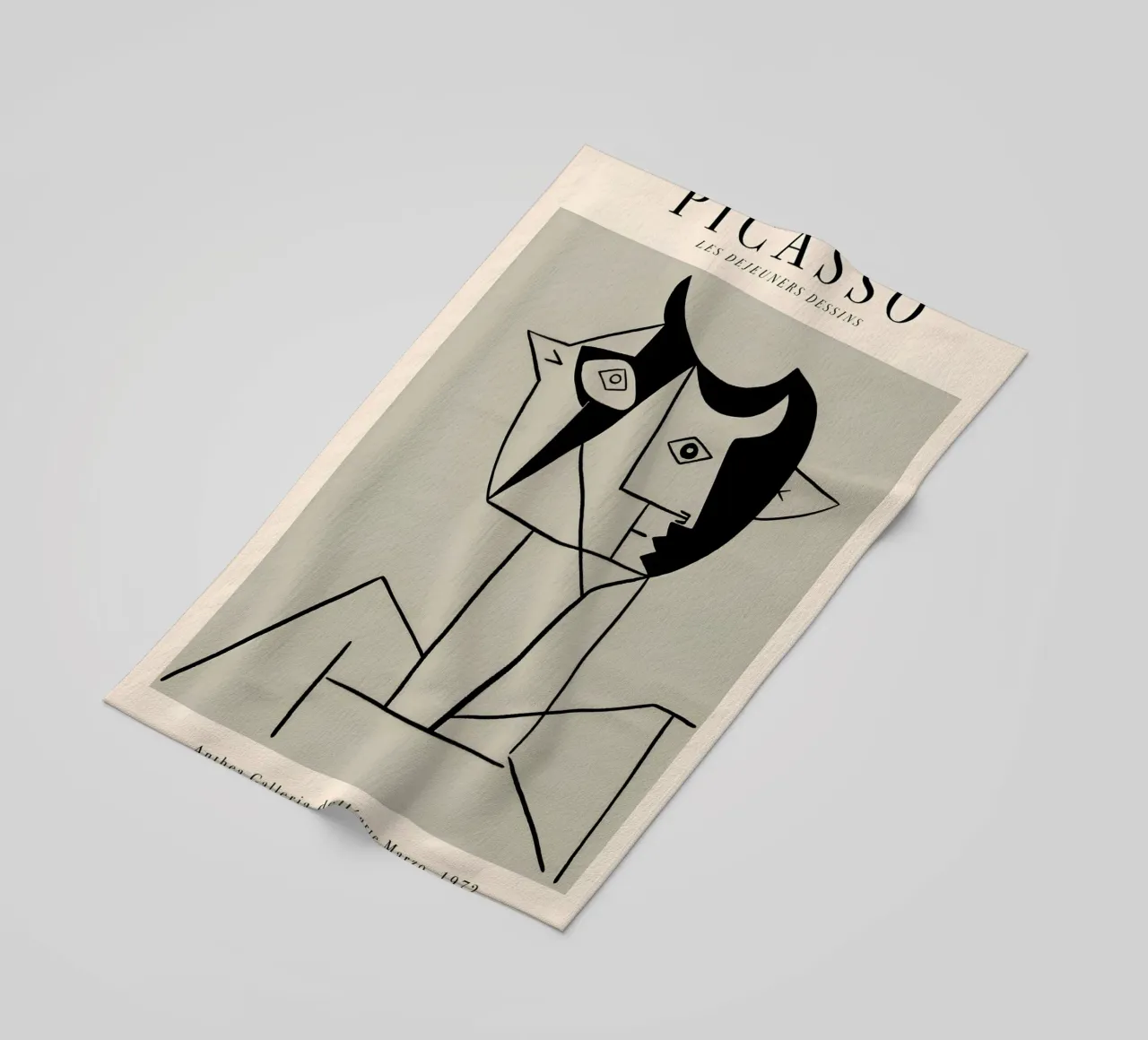 Picasso "Les Déjeuners" Abstract Cubist Print Strandtuch von homdeco