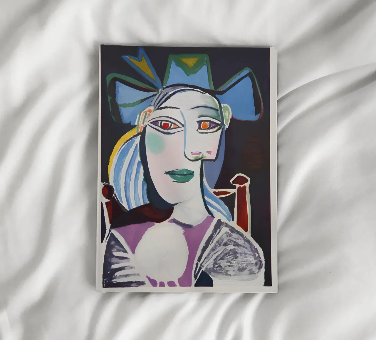 Picasso "Woman with Hat" Expressive Portrait Print notebook by homdeco