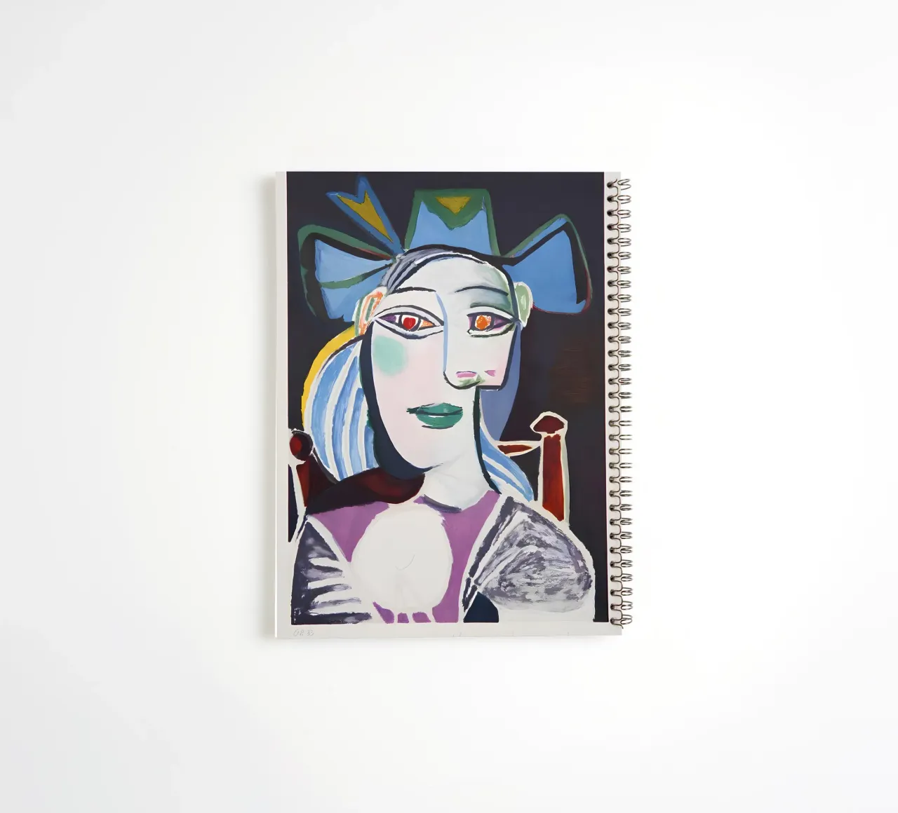 Retrato expresivo de Picasso "Mujer con sombrero cuaderno de espiral de homdeco