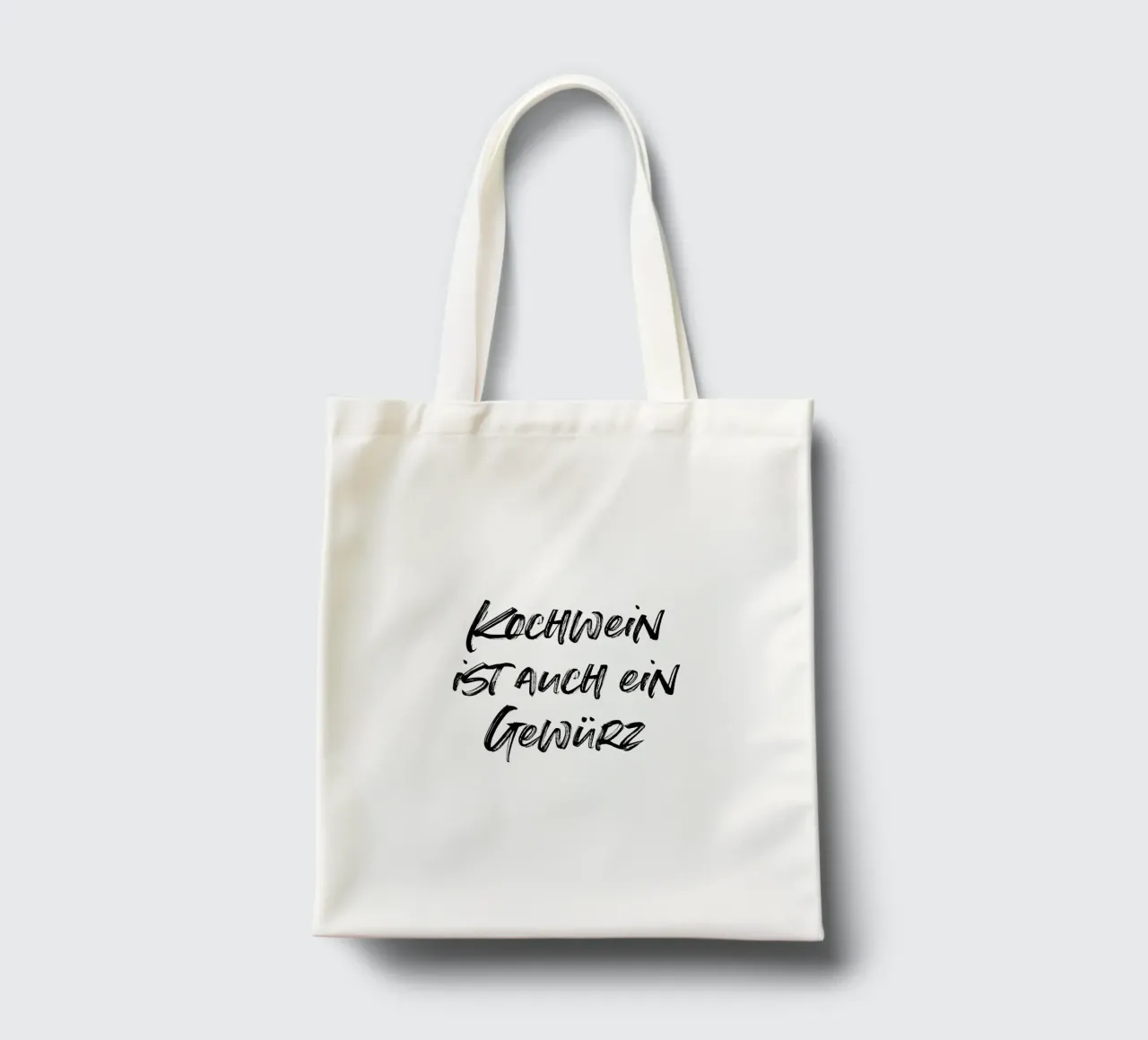 Kochwein ist auch ein Gewürz | minimalistic design borsa in juta da just typo