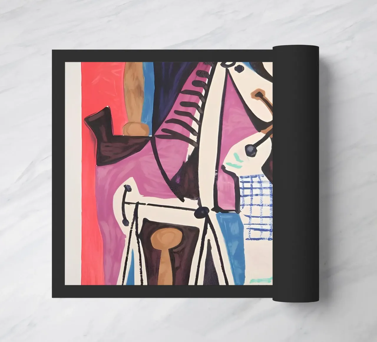 Picasso "Figure with Scales" Abstract Composition doormat by homdeco