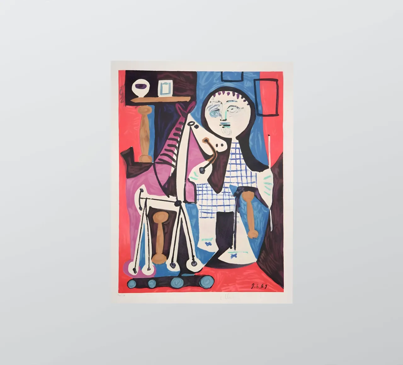 Picasso "Figure with Scales" Abstract Composition sticker by homdeco