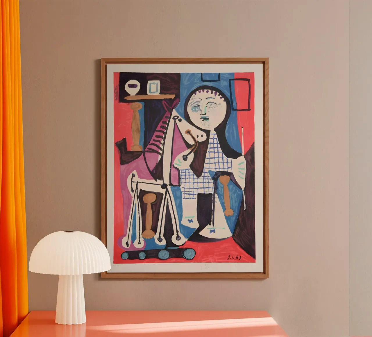 Picasso "Figure with Scales" Abstract Composition alu-dibond by homdeco