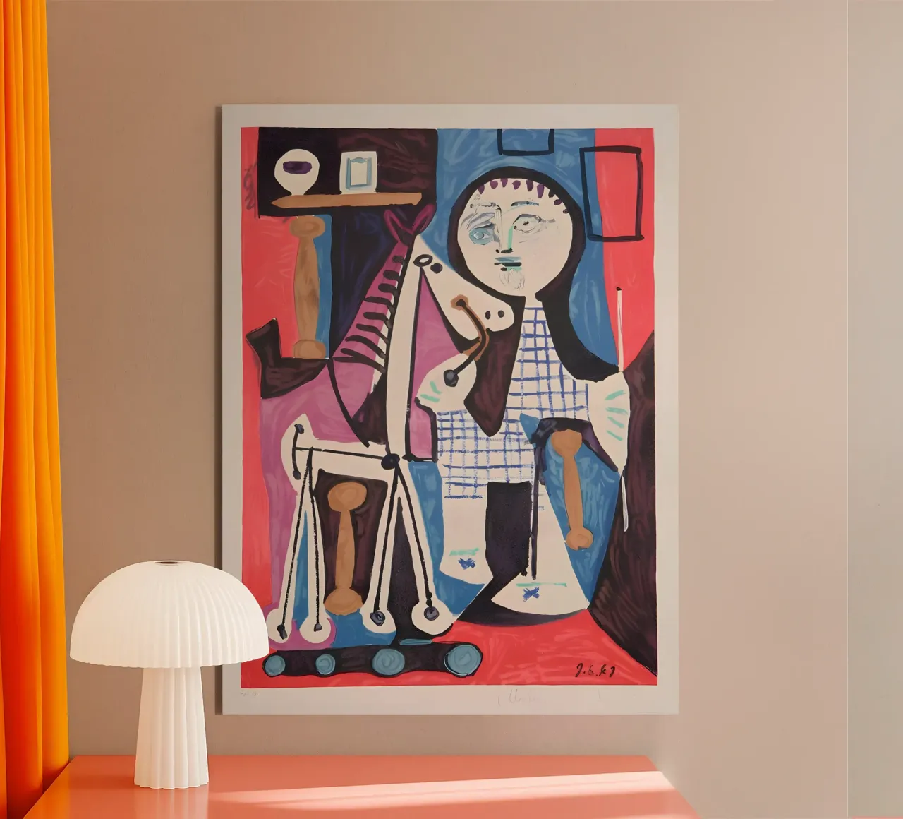 Picasso "Figure with Scales" Abstract Composition alu-dibond by homdeco