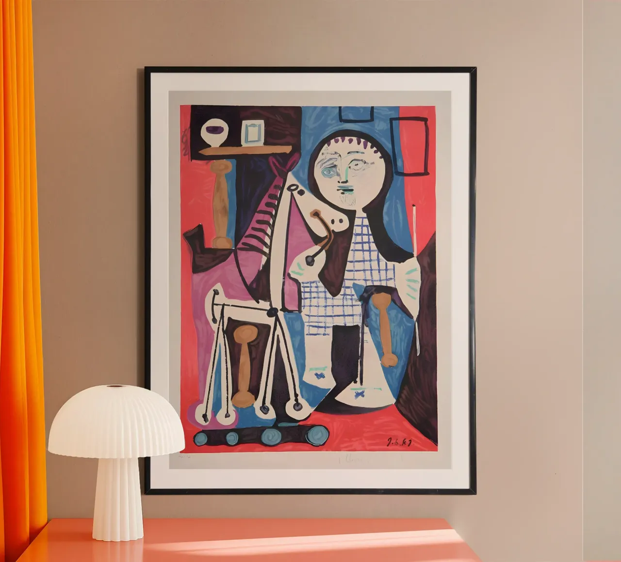 Picasso "Figure with Scales" Abstract Composition hahnemühle by homdeco
