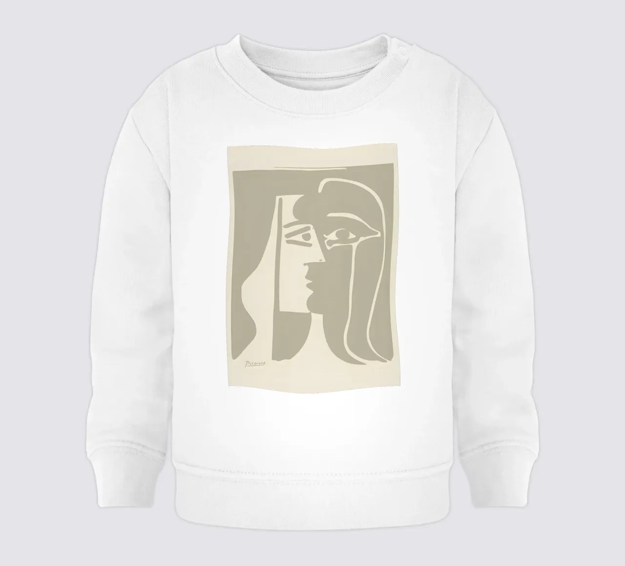 Picasso "Visage" Stampa profilo minimalista felpa neonato da homdeco