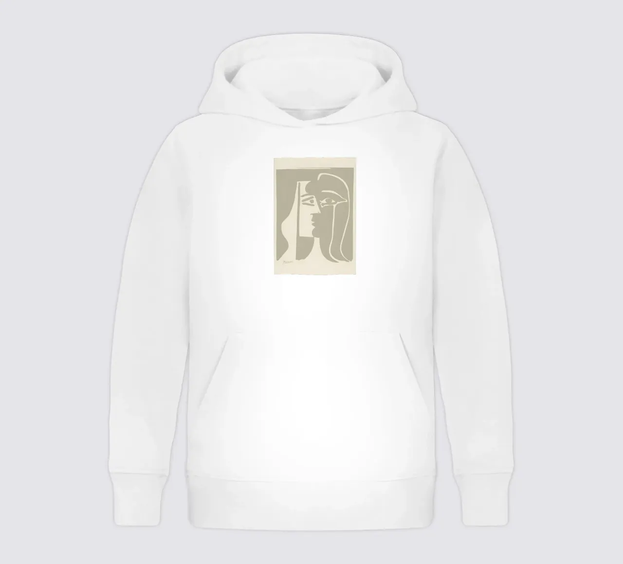 Picasso "Visage" Stampa profilo minimalista felpa bambino con cappuccio da homdeco