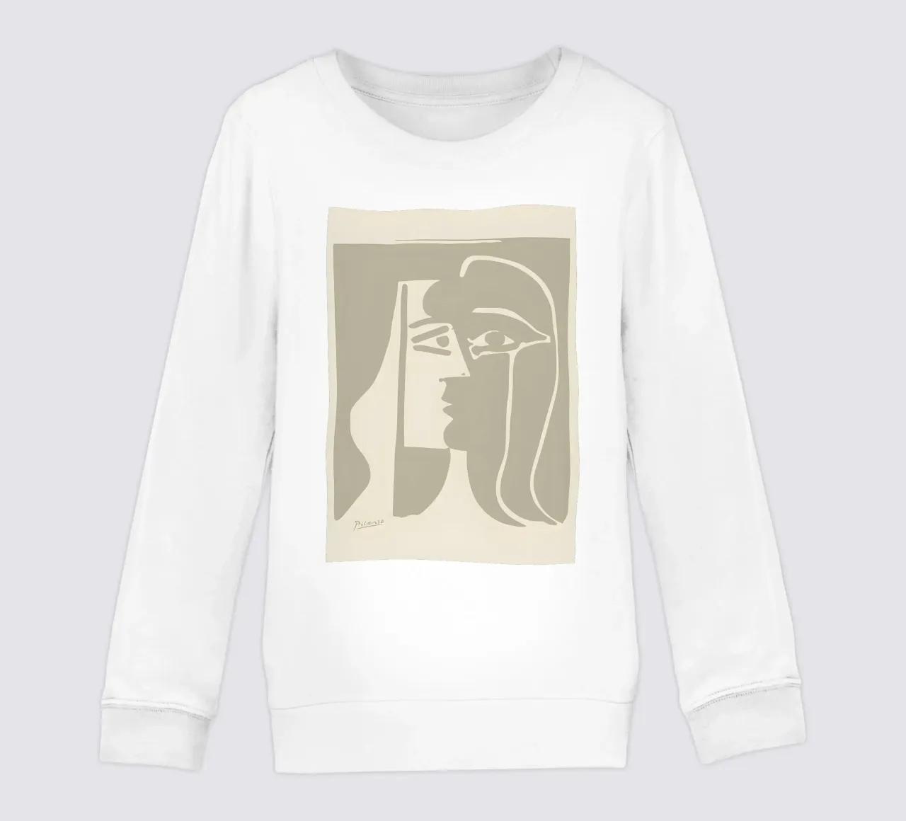 Picasso "Visage" Stampa profilo minimalista felpa bambino da homdeco