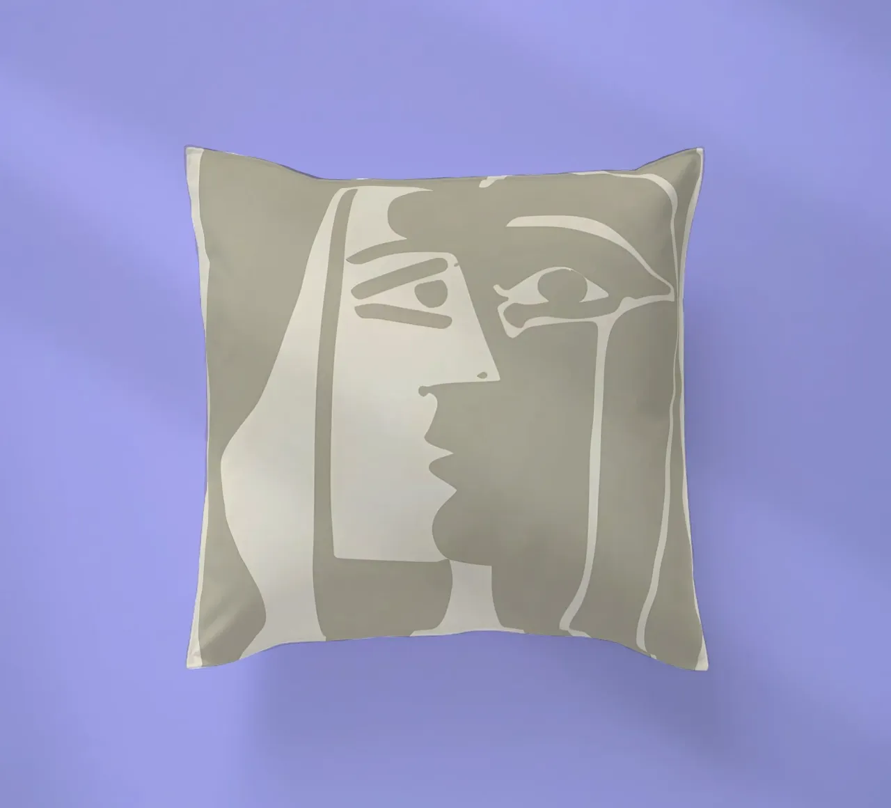 Picasso "Visage" Stampa profilo minimalista cuscino da homdeco
