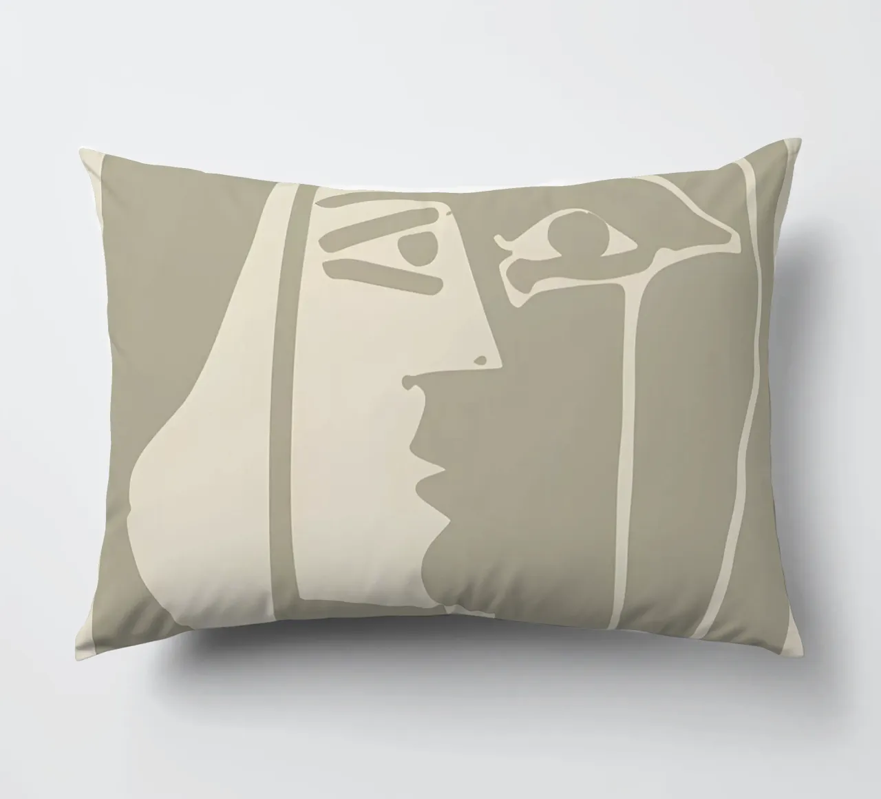 Picasso "Visage" Stampa profilo minimalista cuscino da homdeco