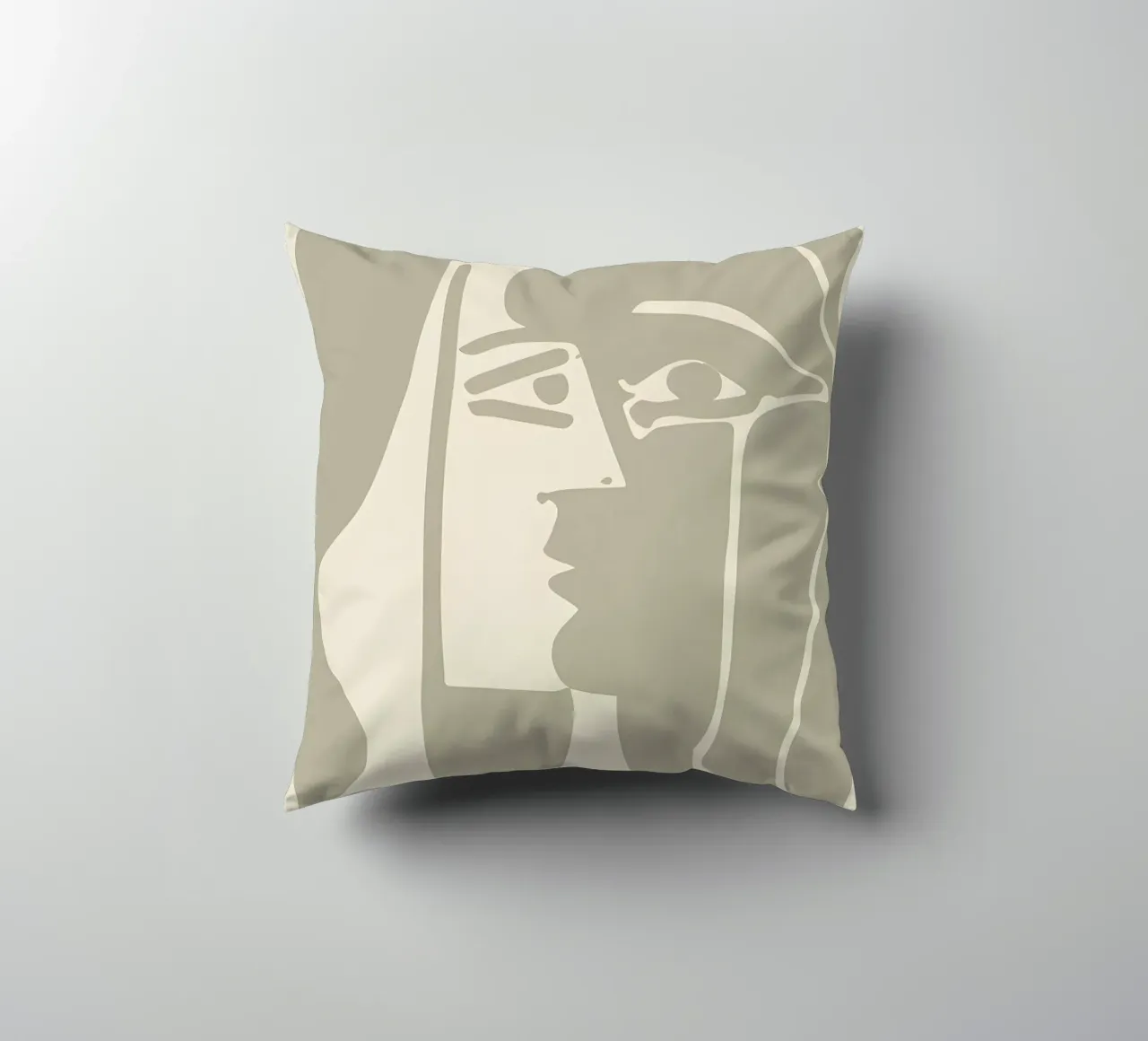 Picasso "Visage" Stampa profilo minimalista cuscino da homdeco