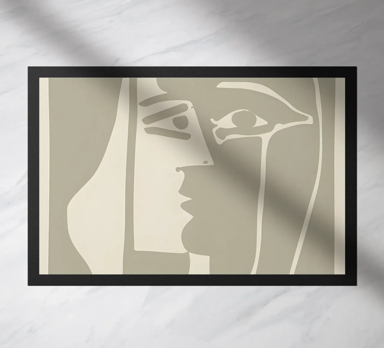 Picasso "Visage" Stampa profilo minimalista zerbino da homdeco
