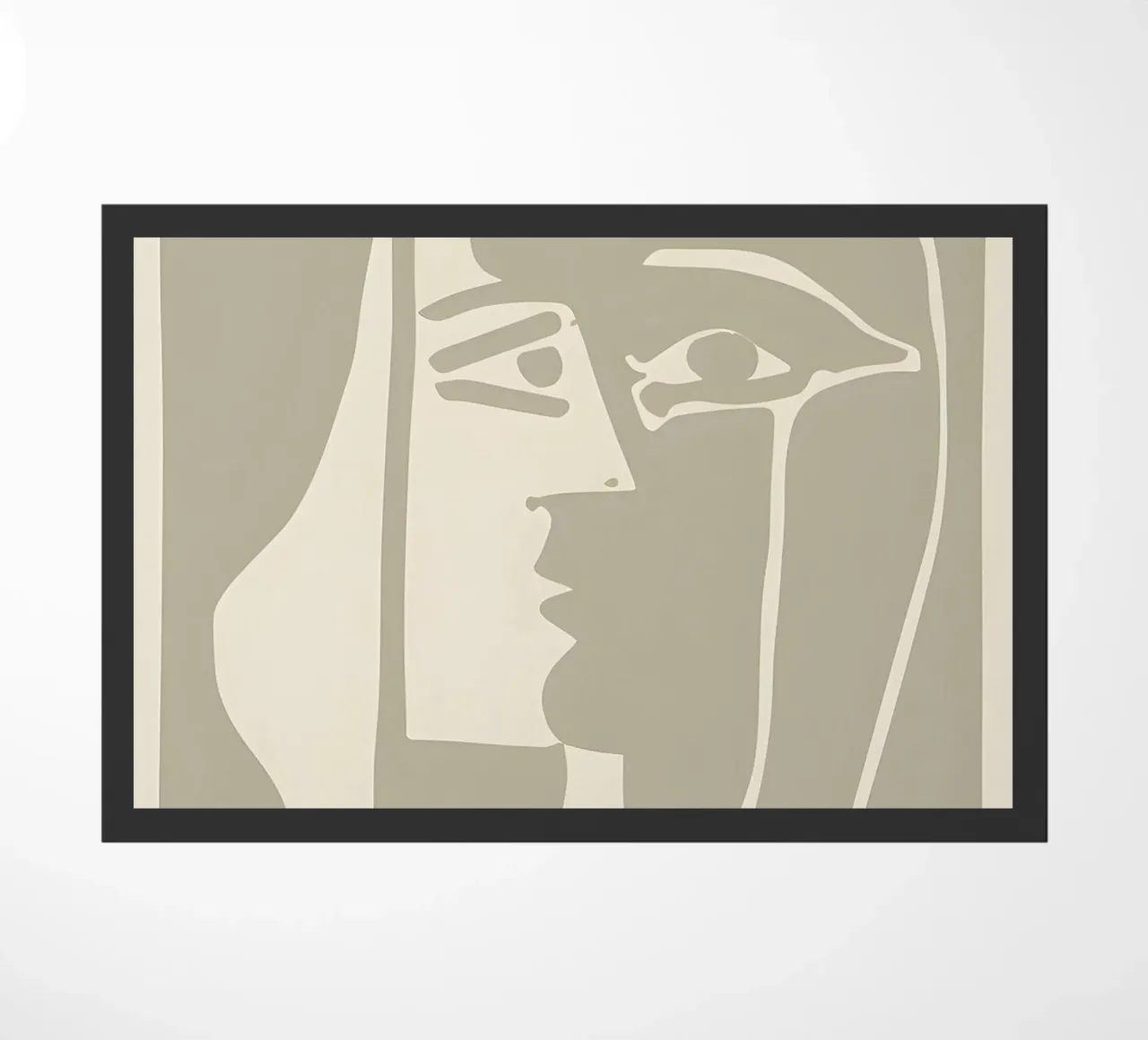 Picasso "Visage" Stampa profilo minimalista zerbino da homdeco